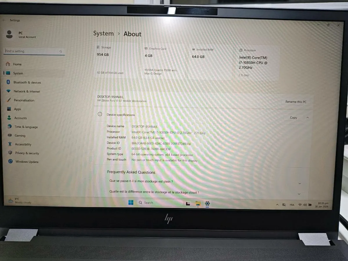 HP ZBook Fury 15 G7 Mobile Workstation - Image 3