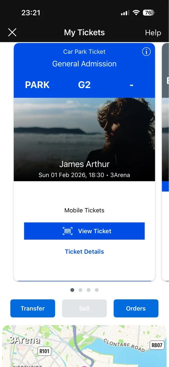 James Arthur ticket - Image 1