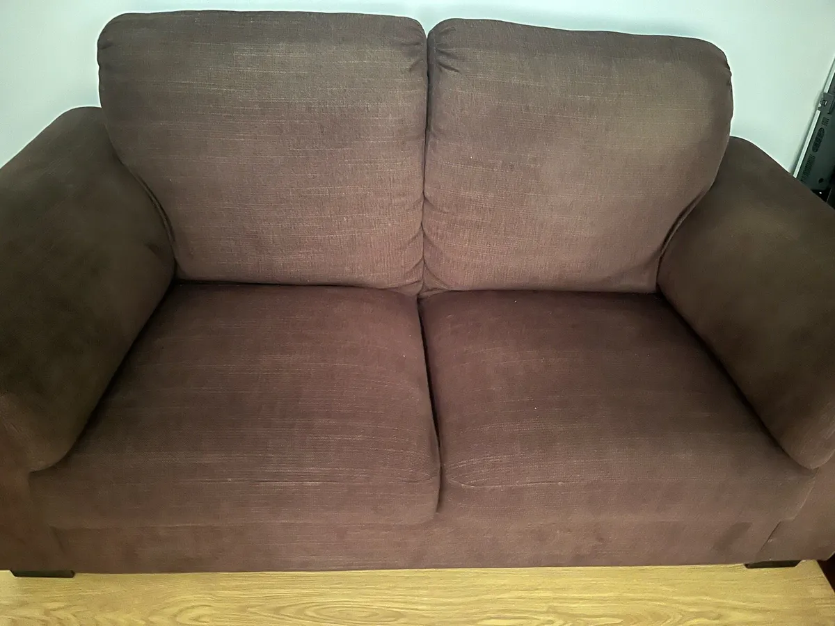 Two 2 seater fabric couches - Image 1