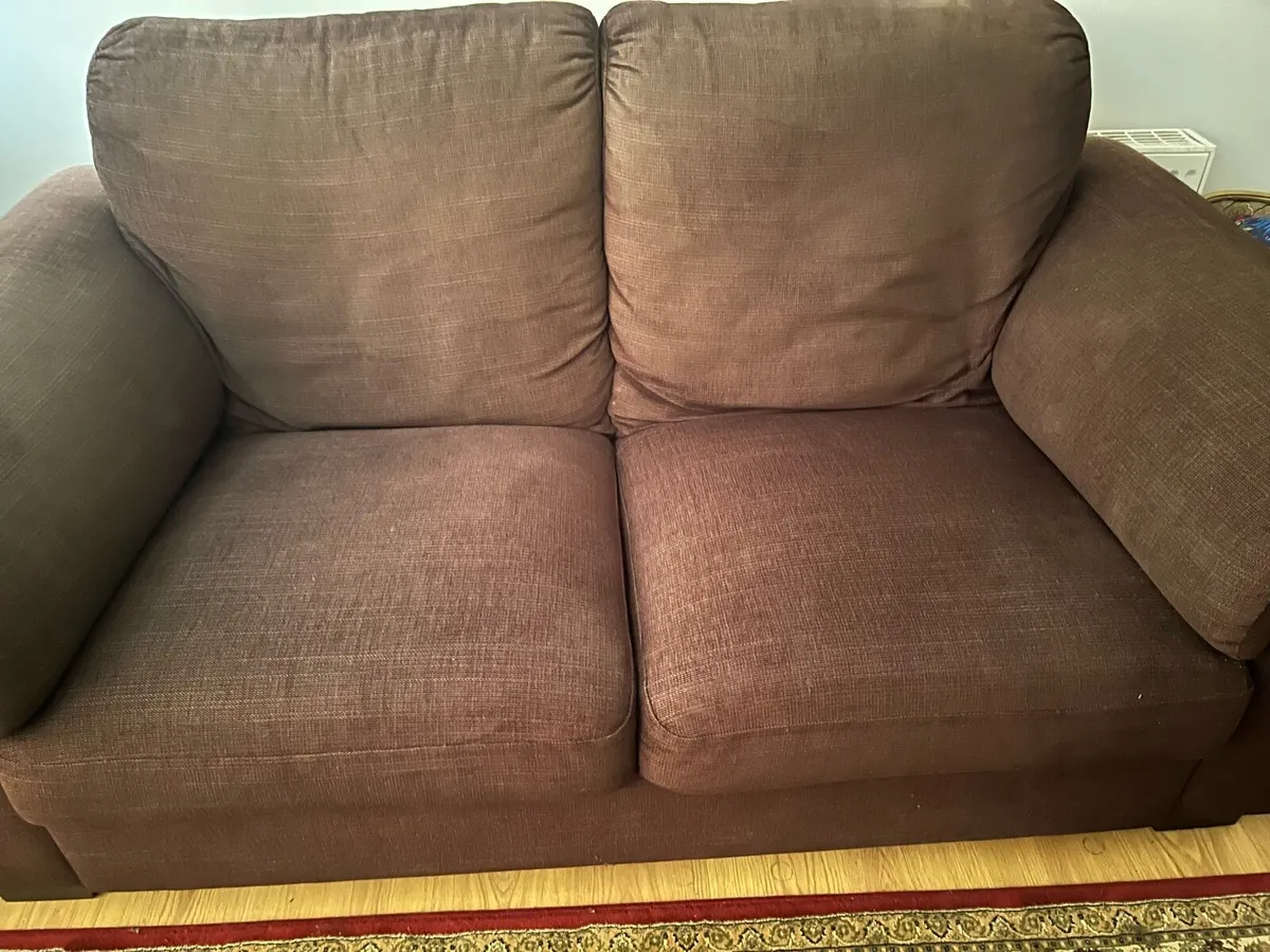Two 2 seater fabric couches - Image 2