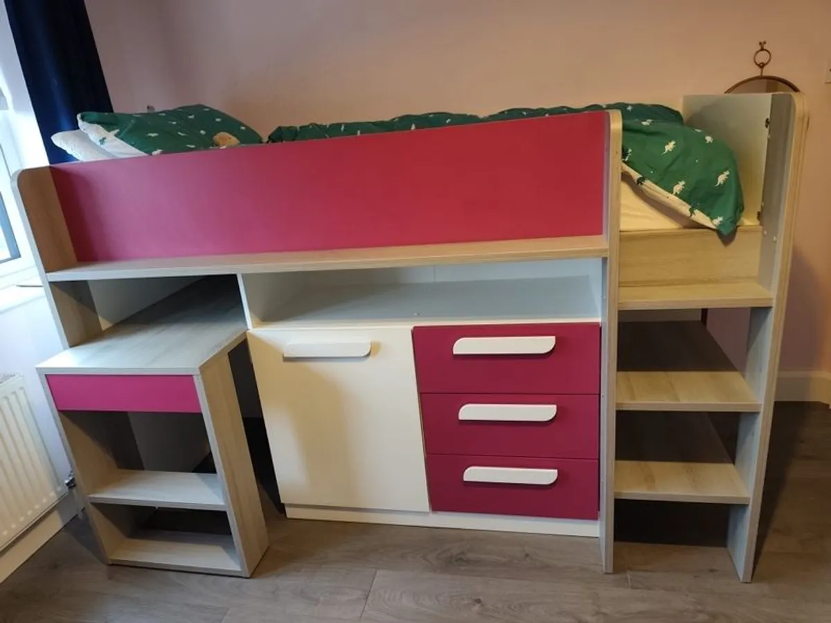 bunk bed with desk - Image 1