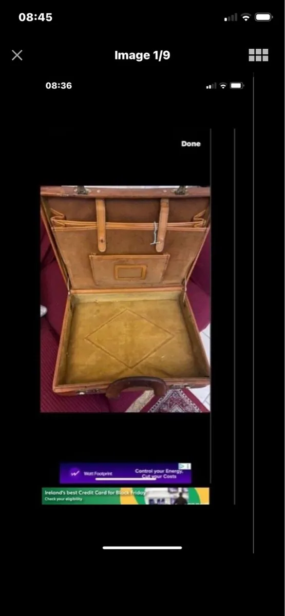 Vintage Leather Briefcase - Image 1