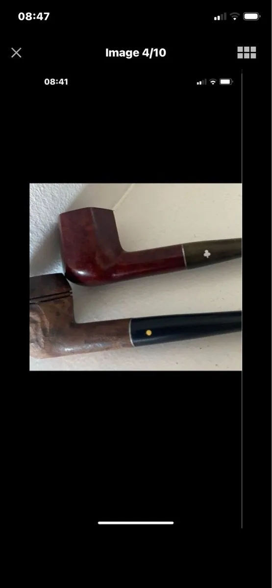 Vintage Smoking Pipe Collection & Stand - Image 4