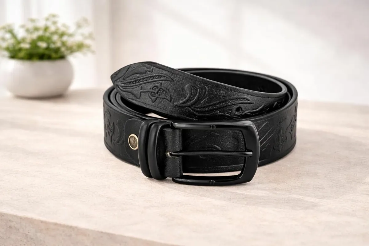 Handmade Genuine Leather Unisex Belt - Image 1