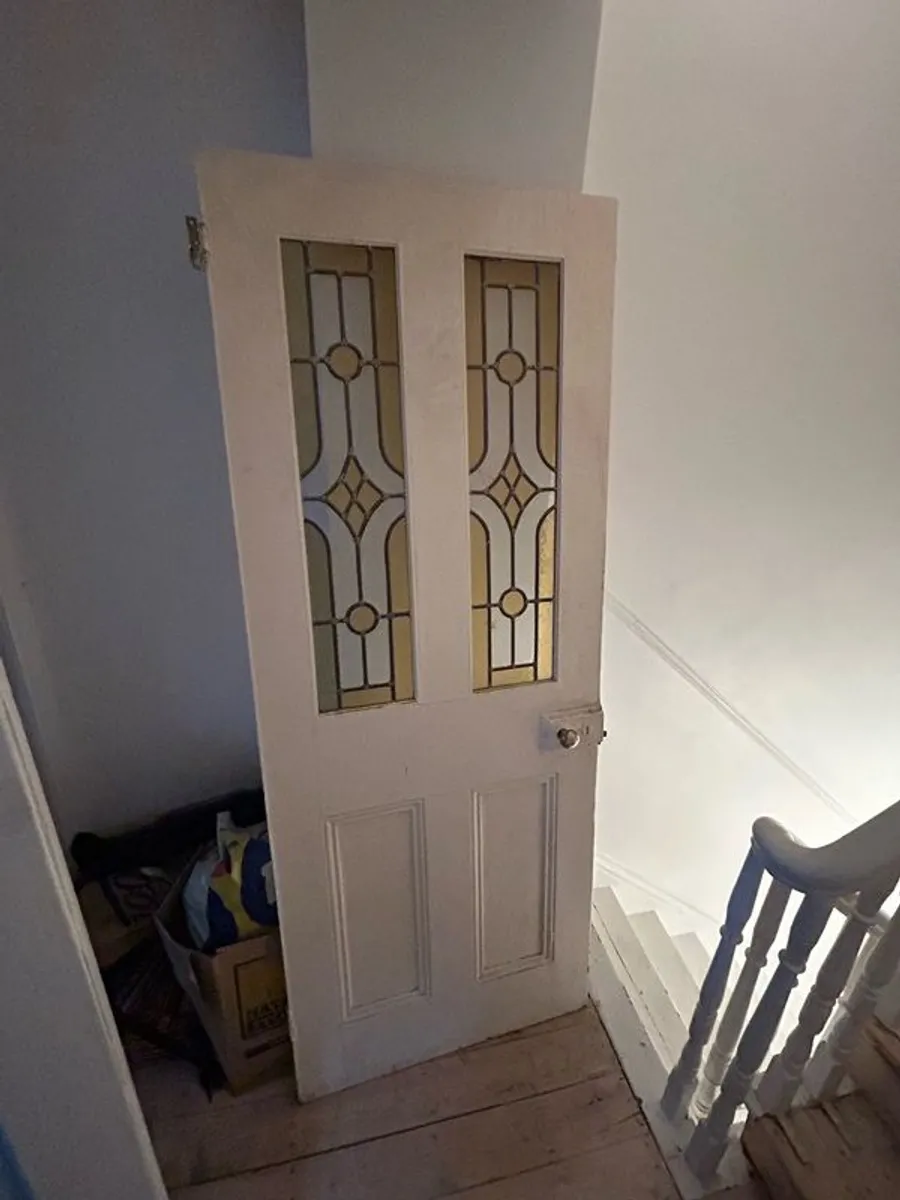 Original 1920s internal stained glass door - Image 1