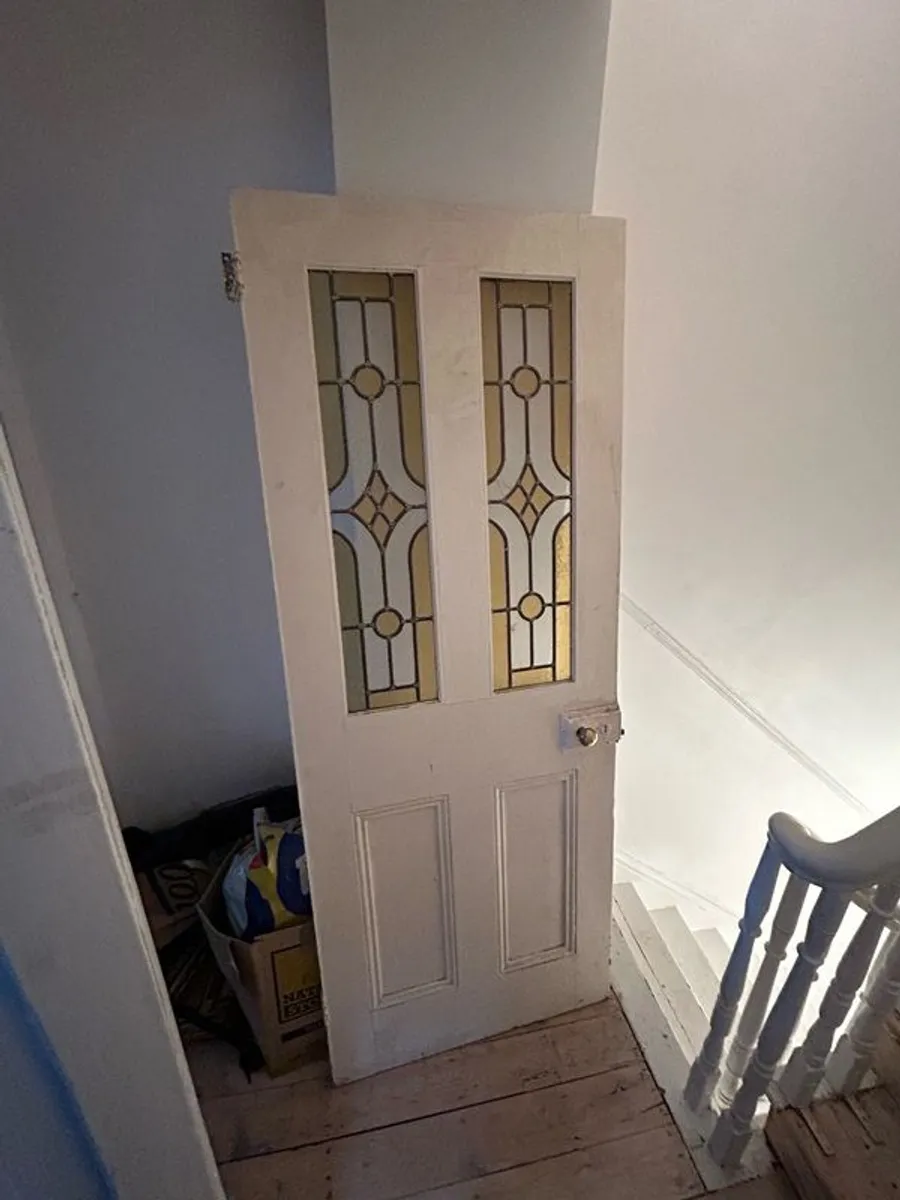 Original 1920s internal stained glass door - Image 2