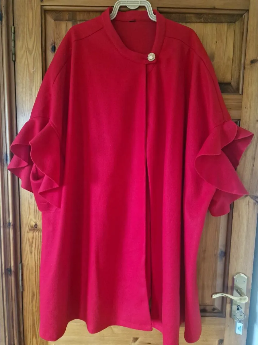 Red dressy coat sz 28/30 - Image 1