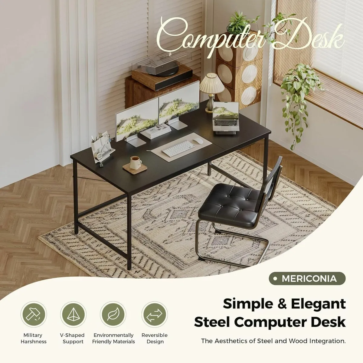 120x50 cm Computer Desk Gaming for Small Spaces - Image 3