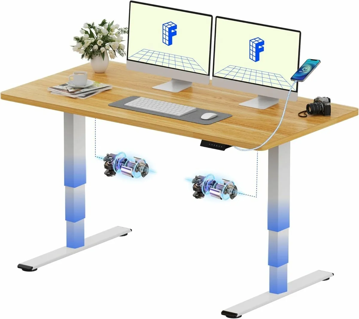 E5 140x80cm Electric Standing Desk Dual Motors 3 - Image 1
