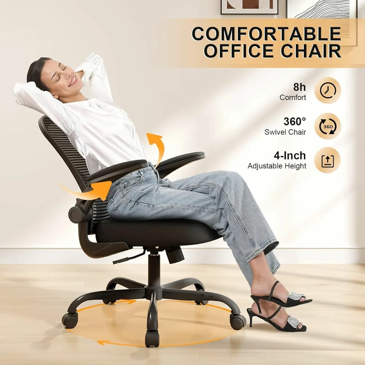 Ergonomic Office Chair High Back Mesh Desk with - Image 4