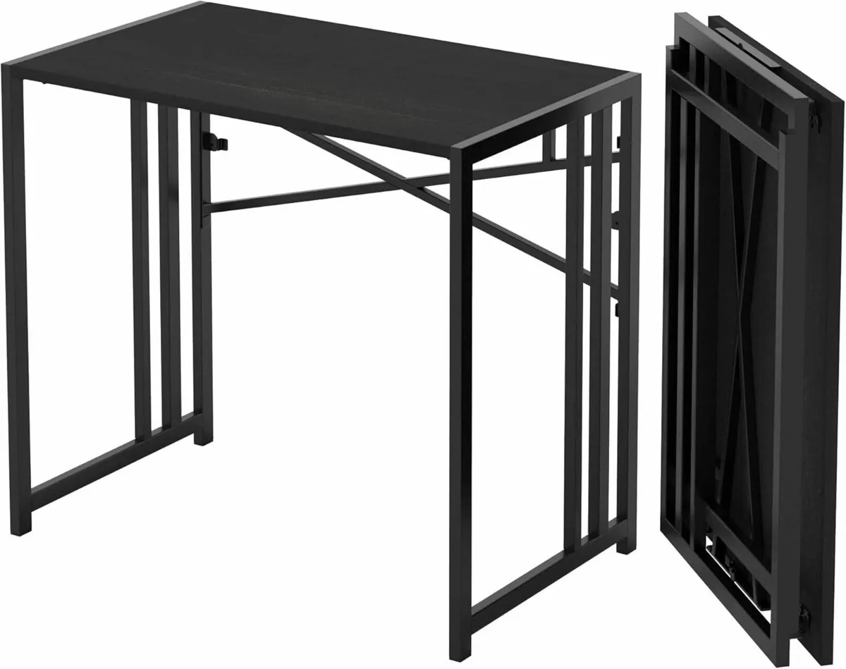 Small Folding Computer Desk 90 cm Writing Gaming - Image 1