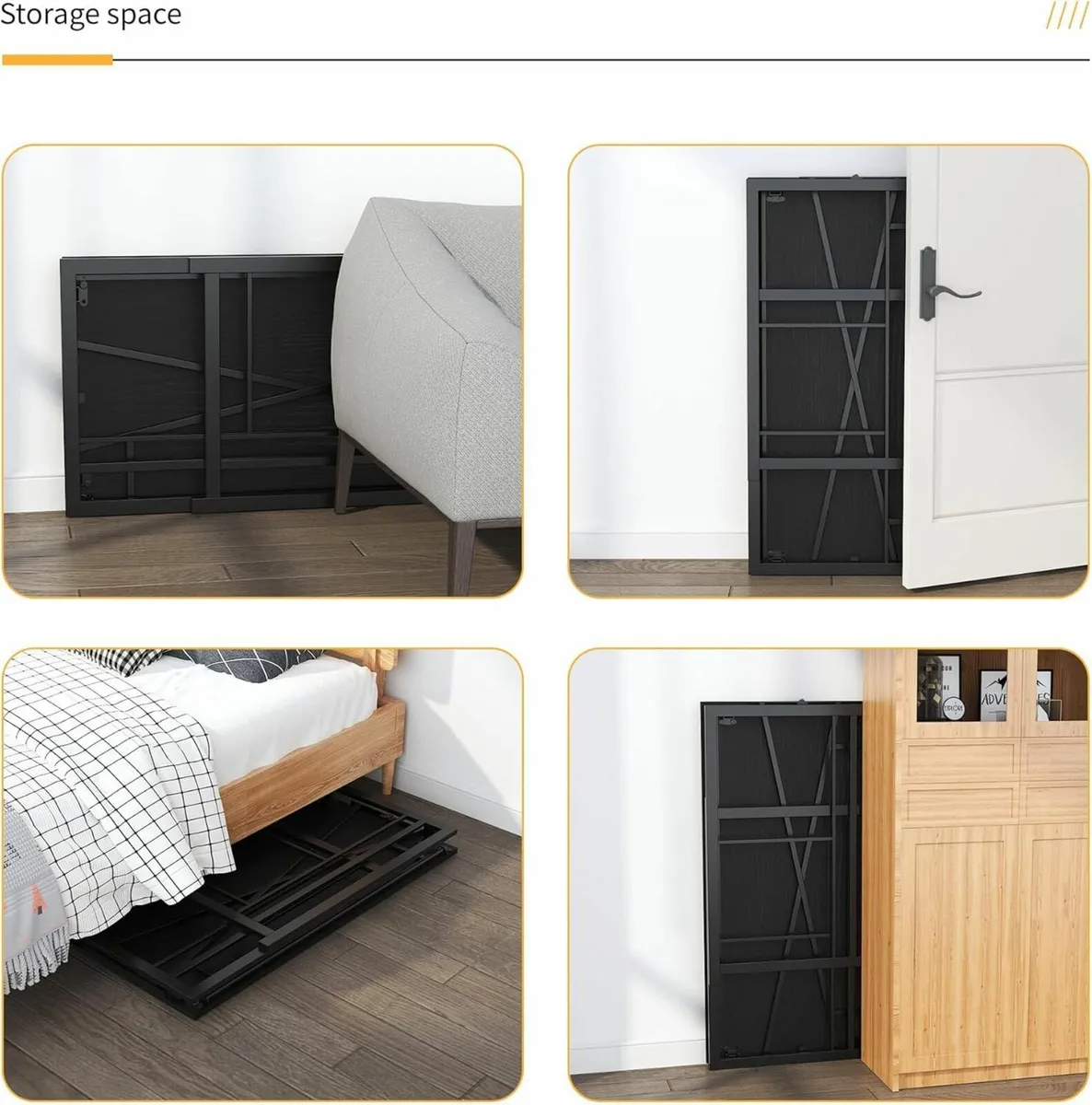 Small Folding Computer Desk 90 cm Writing Gaming - Image 4