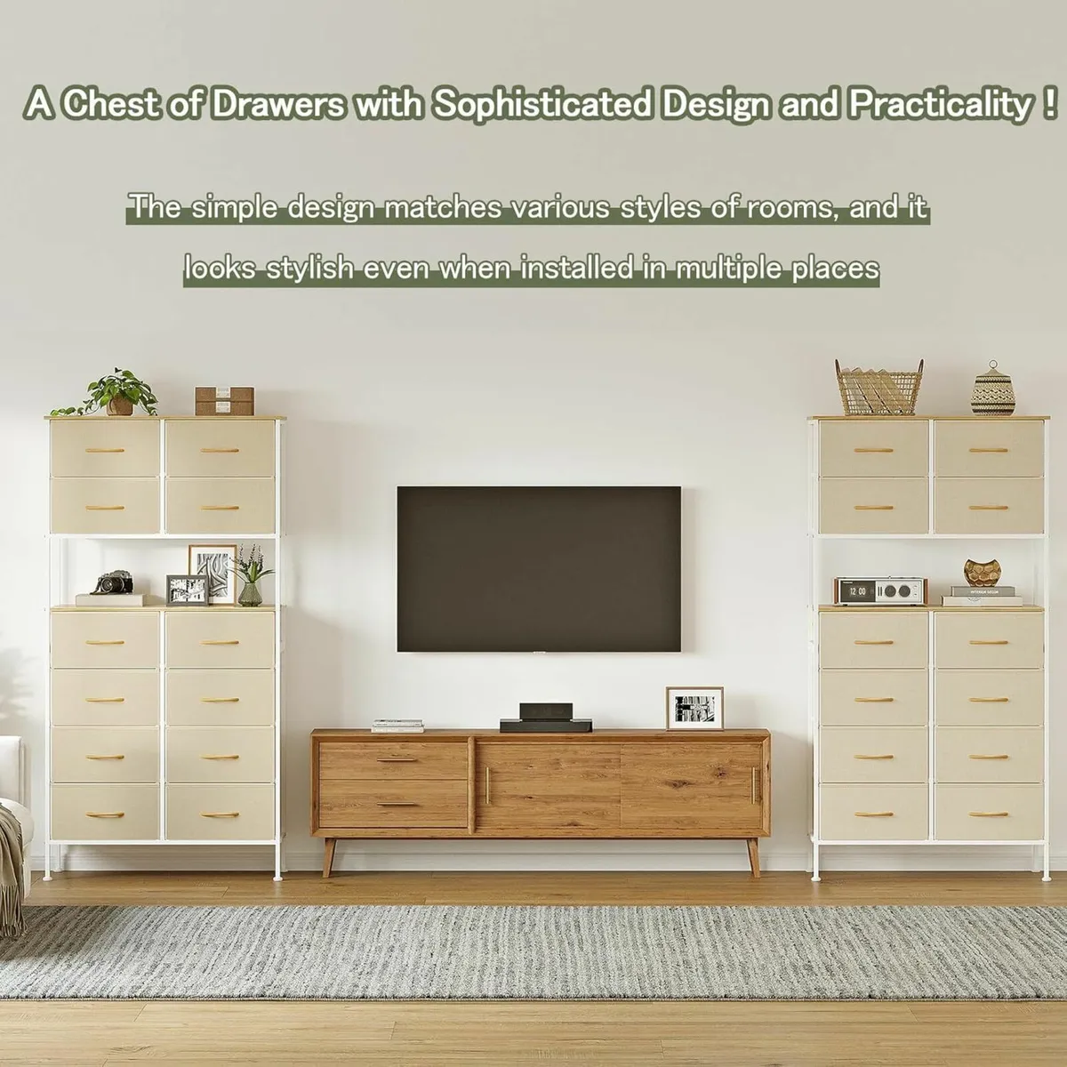 12-Drawer Chest Bedroom of Drawers Large Capacity - Image 4