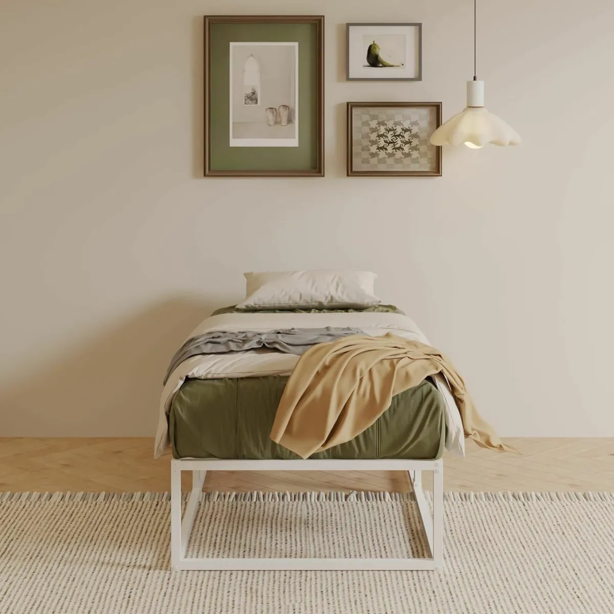 3ft Single Bed Frame 36cm High with Steel Slats - Image 3