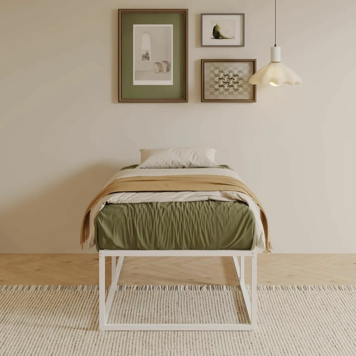 46 cm High Metal Bed Frame 90x200 Heavy Duty - Image 3