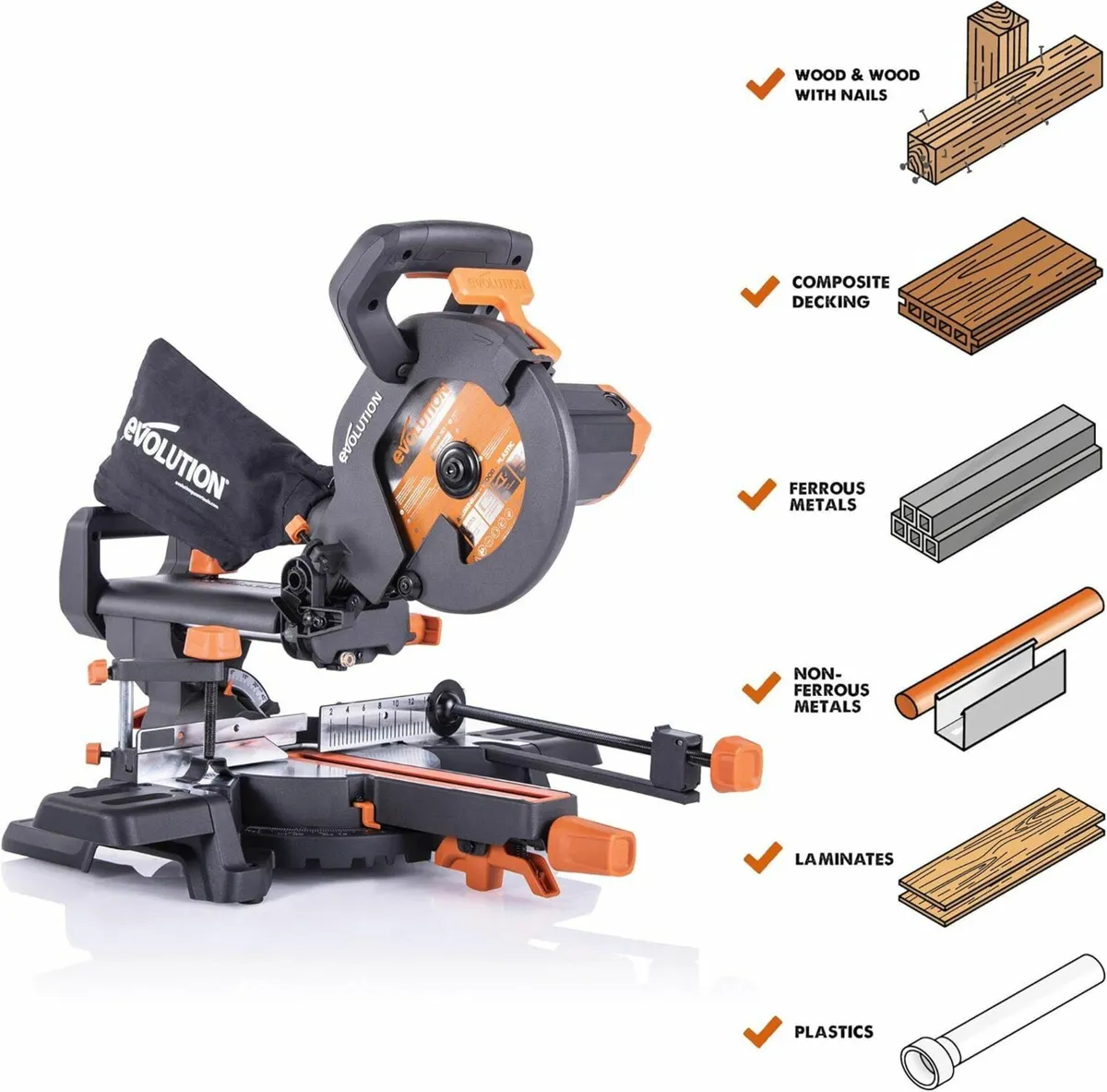 R210SMS+ Sliding Mitre Saw With Multi-Material - Image 3