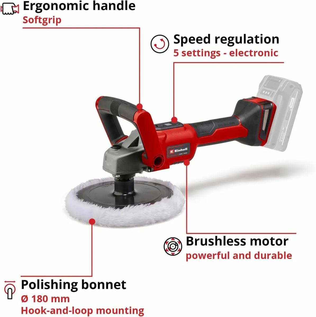 Cordless Car Polisher and Buffer 18V Power - Image 4