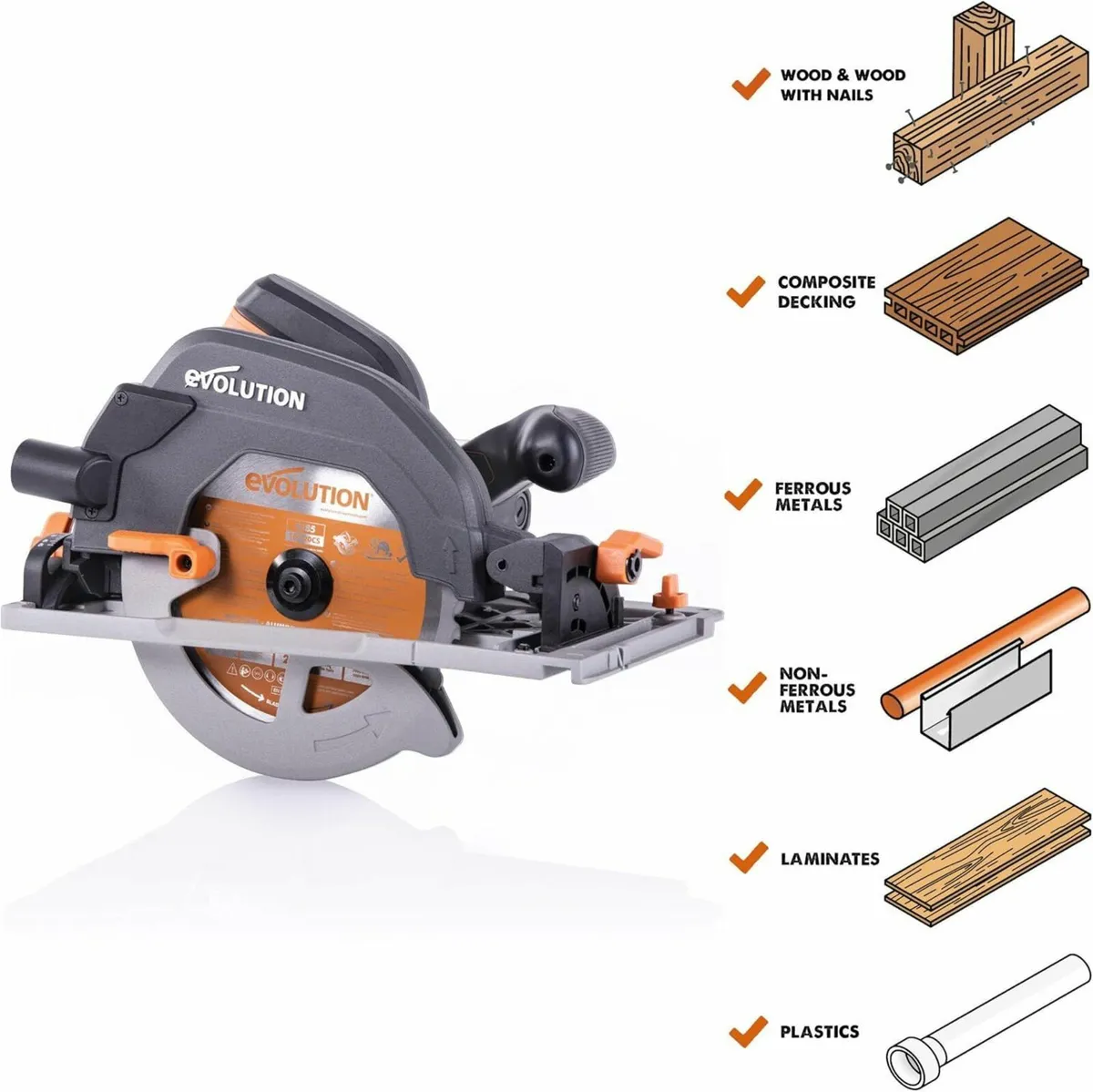 R185CCSX Circular Saw With mm 3-Piece Track - Image 3