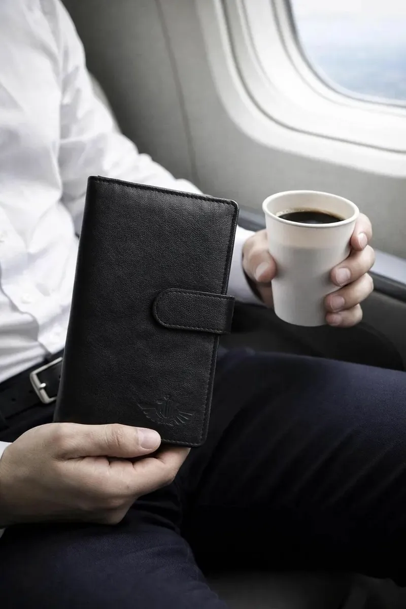 Leather Passport Holder Travel Passport Wallet - Image 3