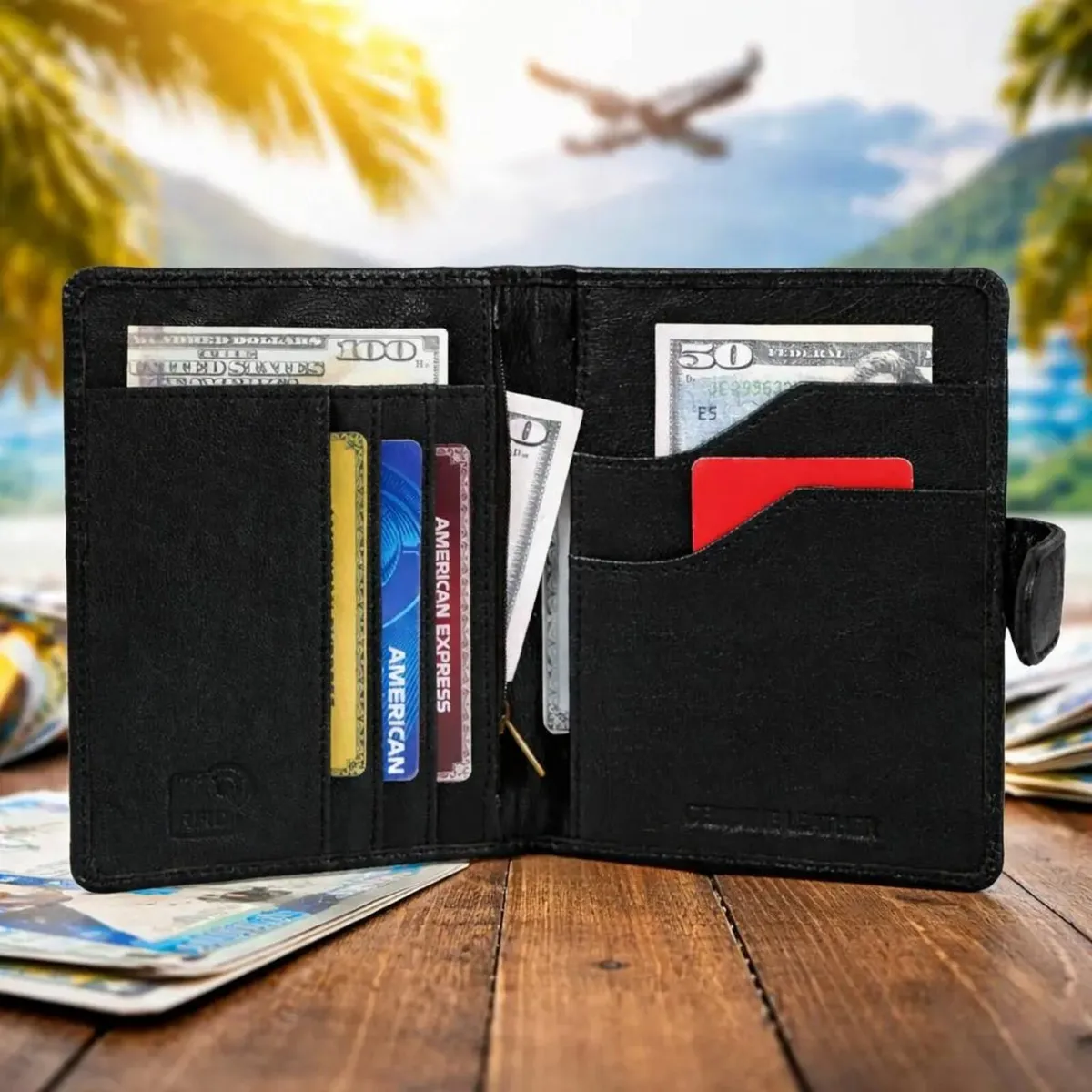 Leather Passport Holder Travel Passport Wallet - Image 4