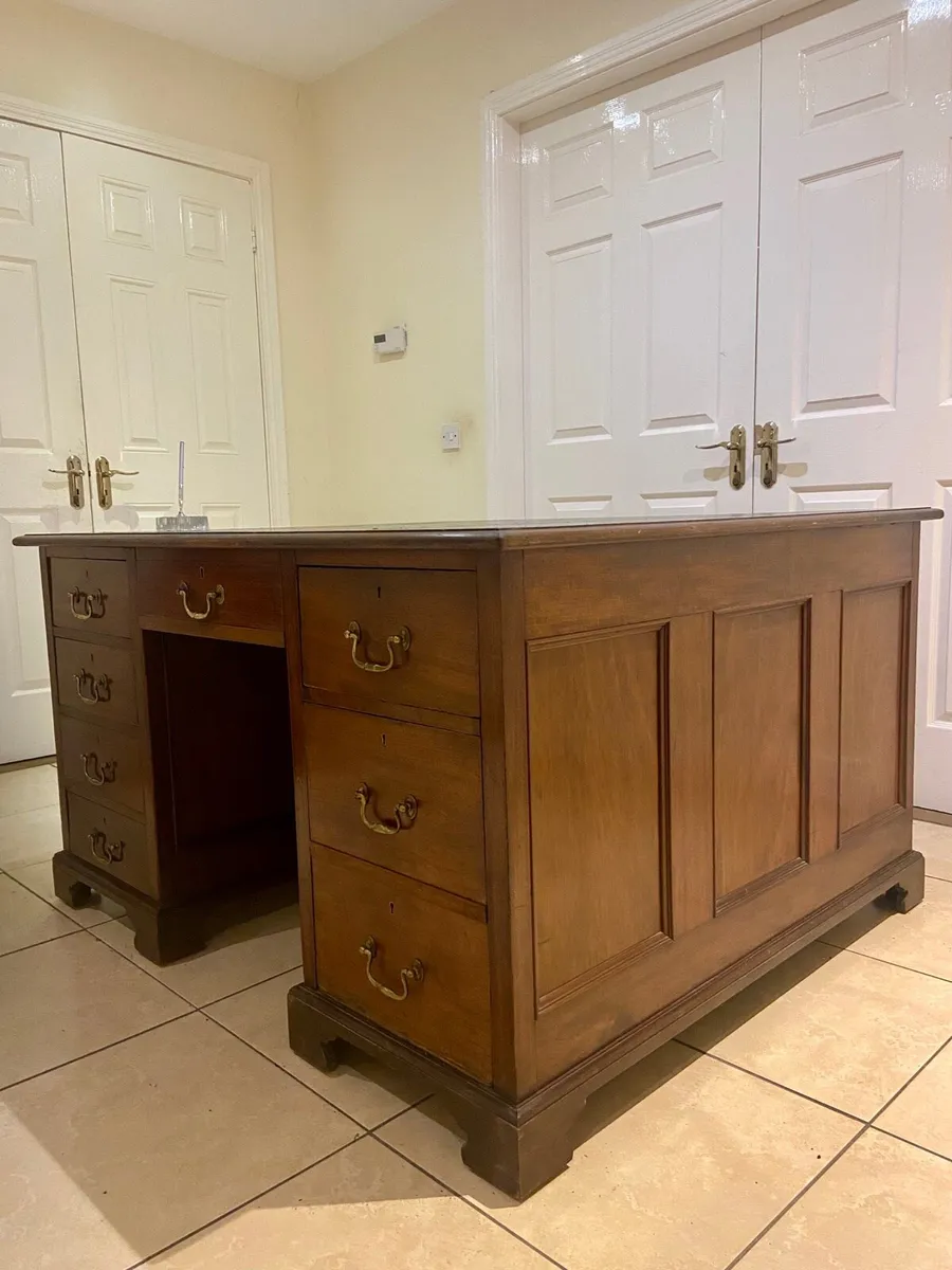 Victorian double standard library desk - Image 2