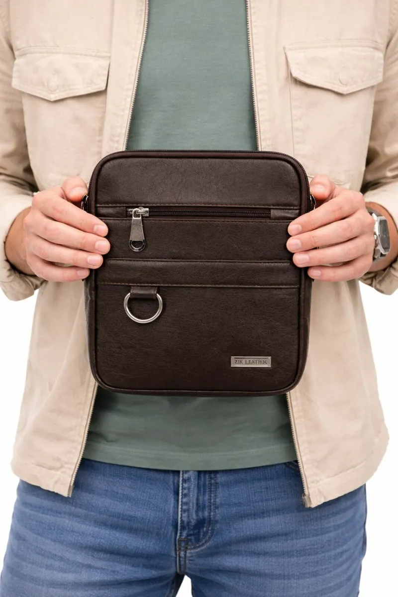 Handmade Genuine Leather Crossbody Sling Bag - Image 2