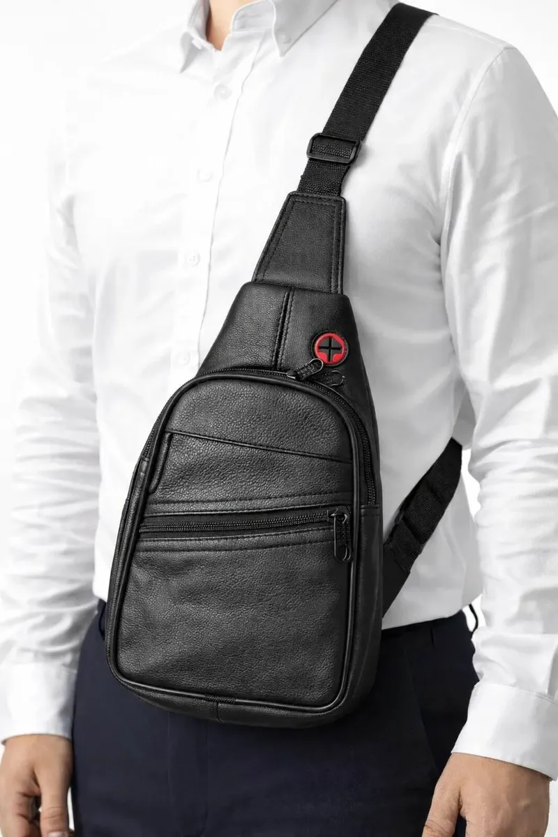 Handmade Genuine Leather Crossbody Sling Bag - Image 1