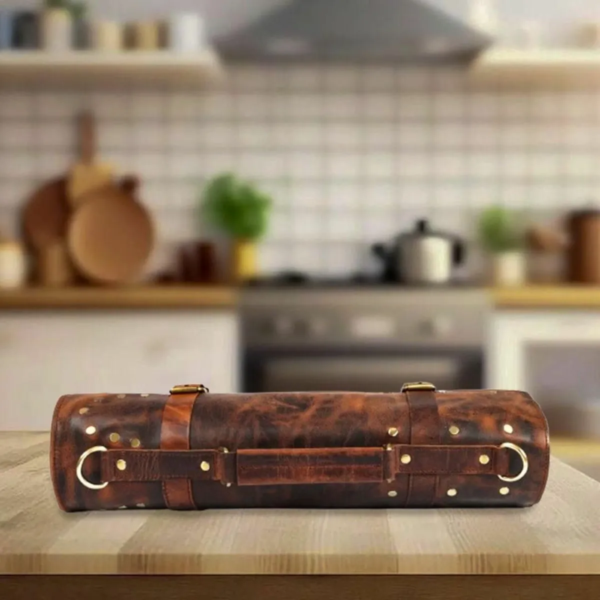 Genuine Leather Tool Roll Knives  Roll Organizer - Image 3