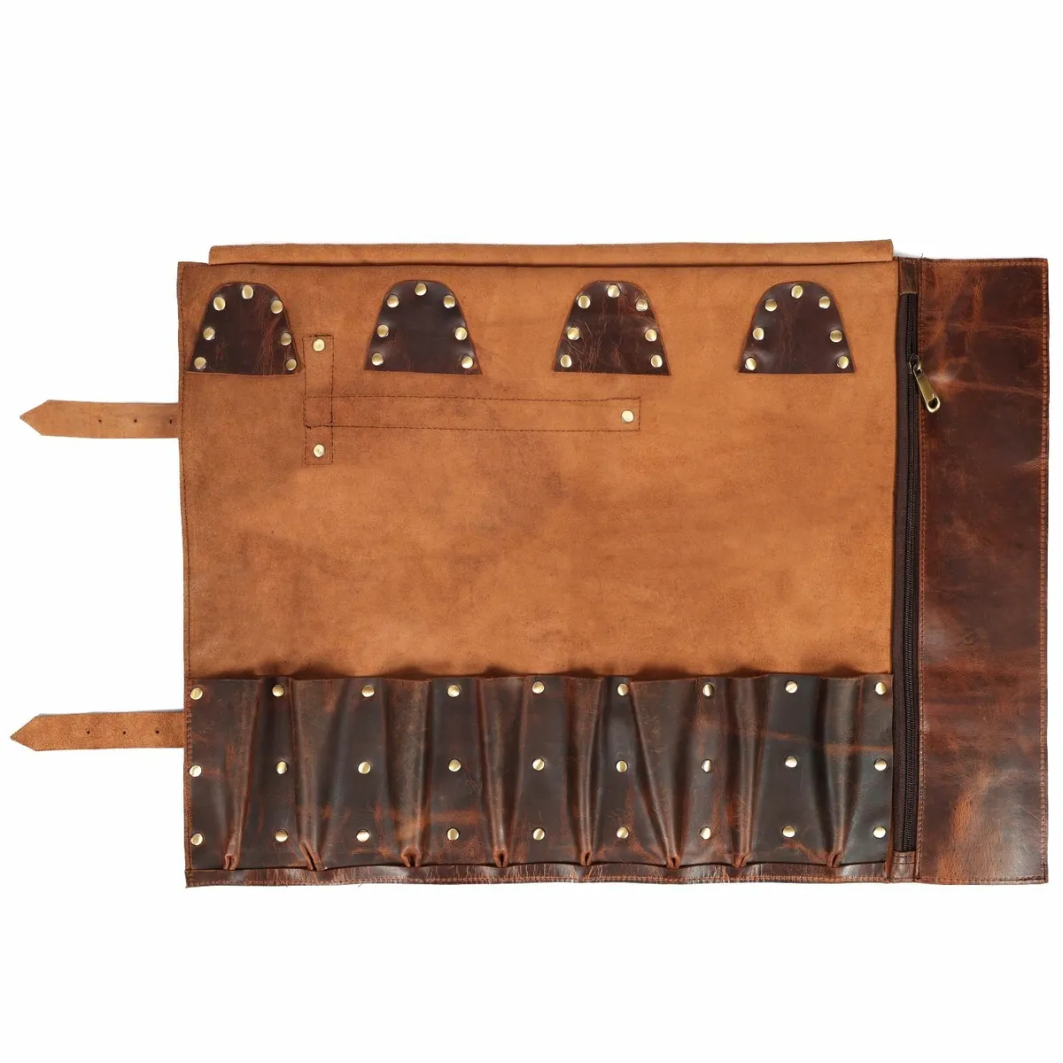 Genuine Leather Tool Roll Knives  Roll Organizer - Image 2