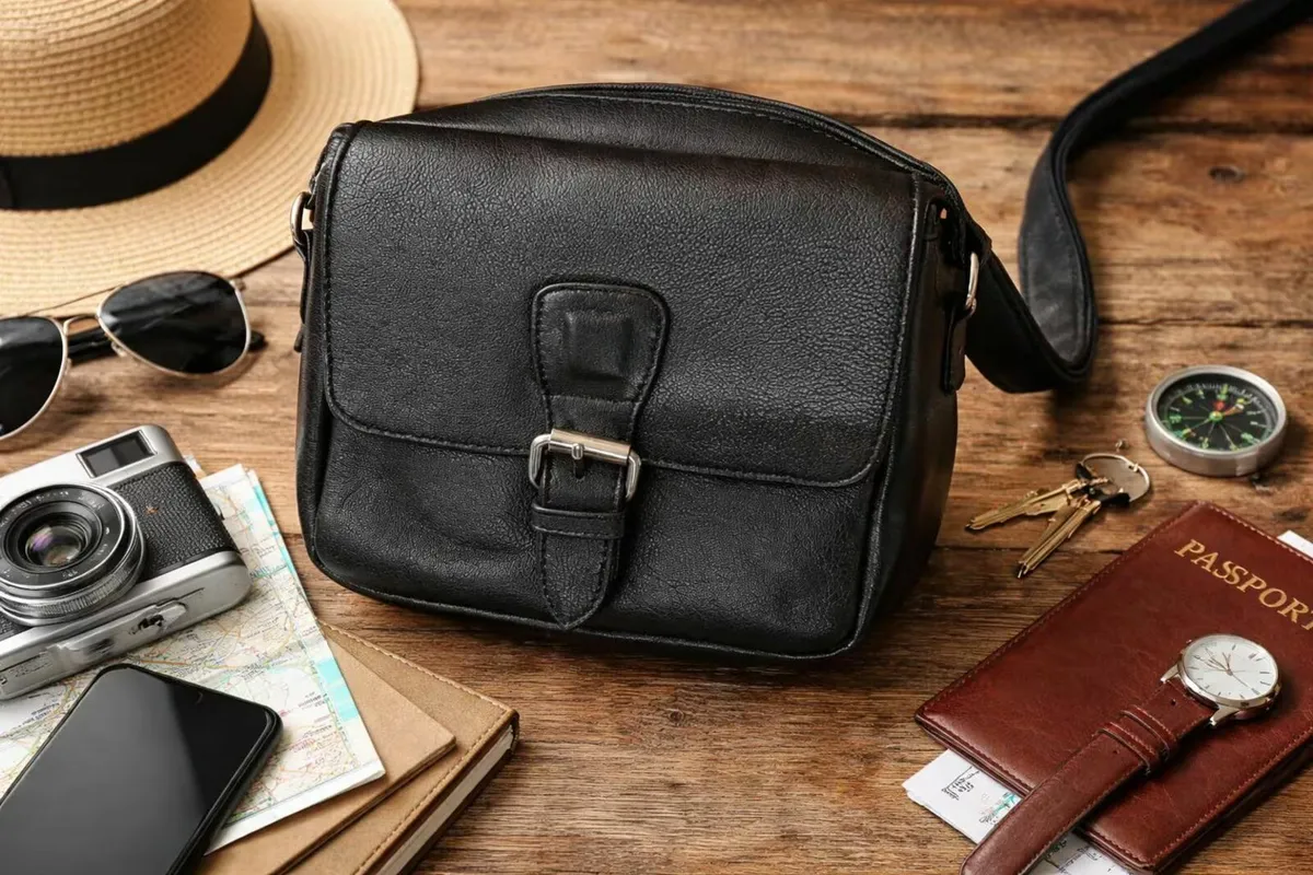 Handmade Genuine Leather Crossbody Sling Bag - Image 2