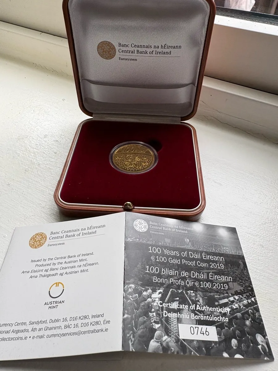Rare! 100 euro gold proof coin 2019 IRISH - Image 1