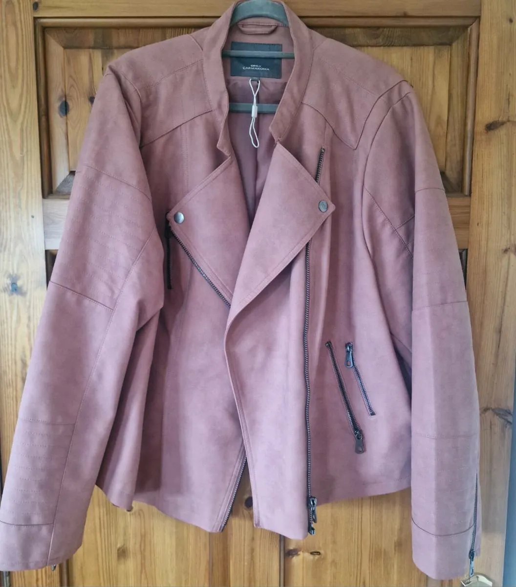New Only Carmakona suede like jacket sz 26 - Image 3