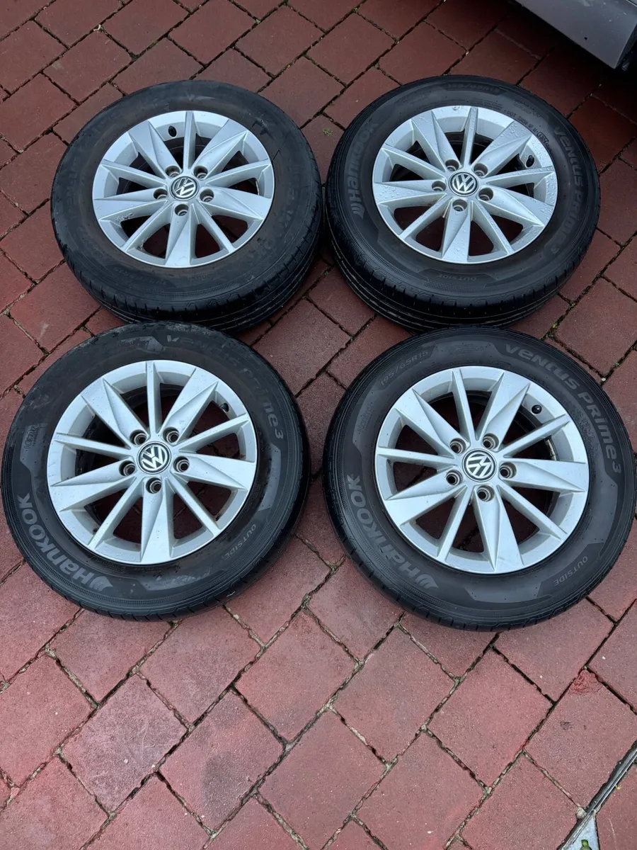 R15 Vw Caddy Golf Passat alloys & Nearly New Tyres - Image 3