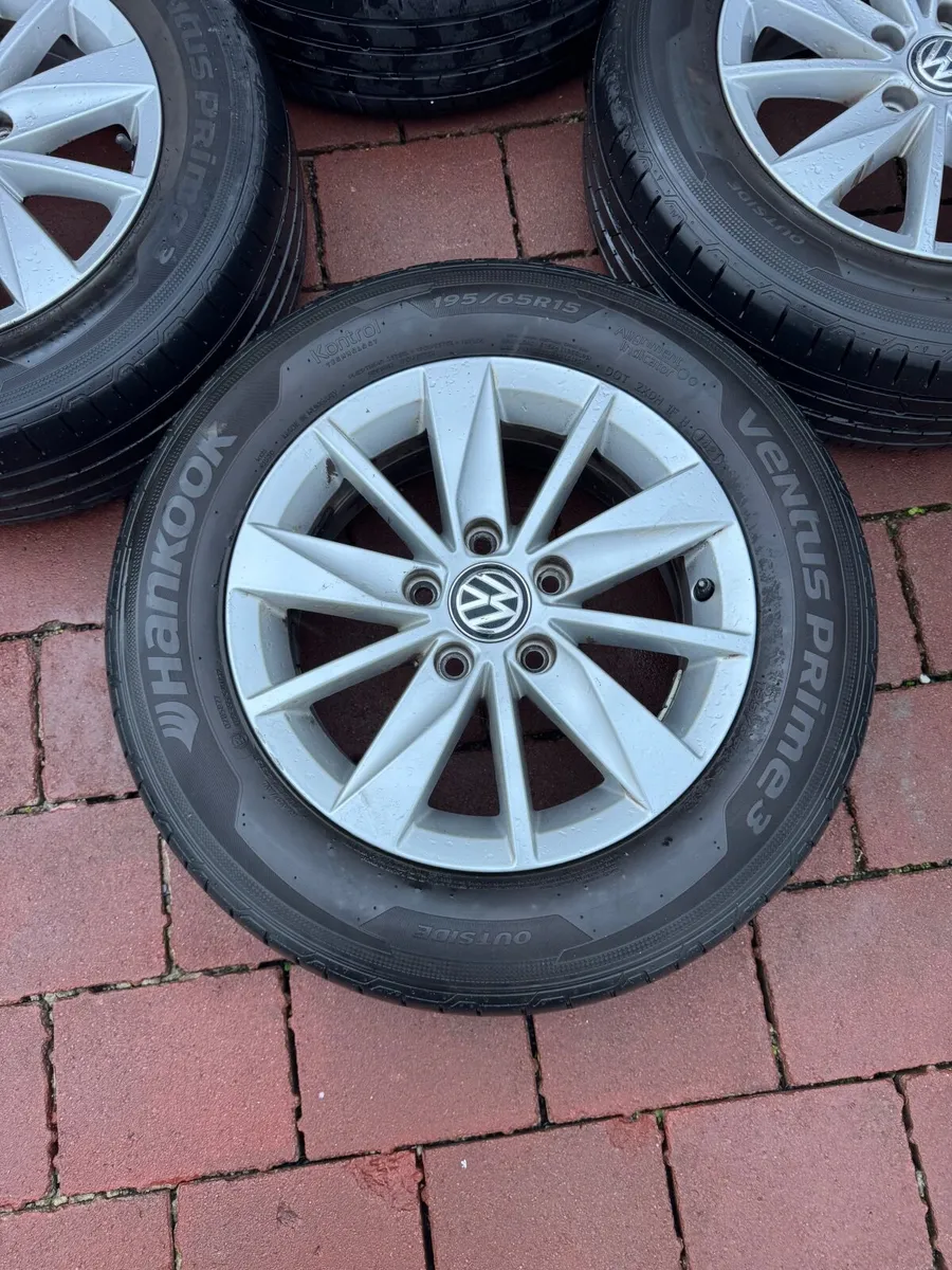 R15 Vw Caddy Golf Passat alloys & Nearly New Tyres - Image 4