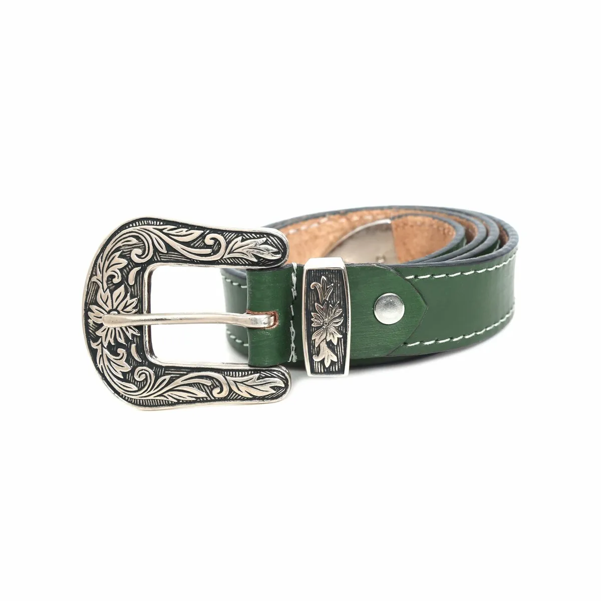 Genuine Leather Western Cowboy Cowgirl Belt - Image 3