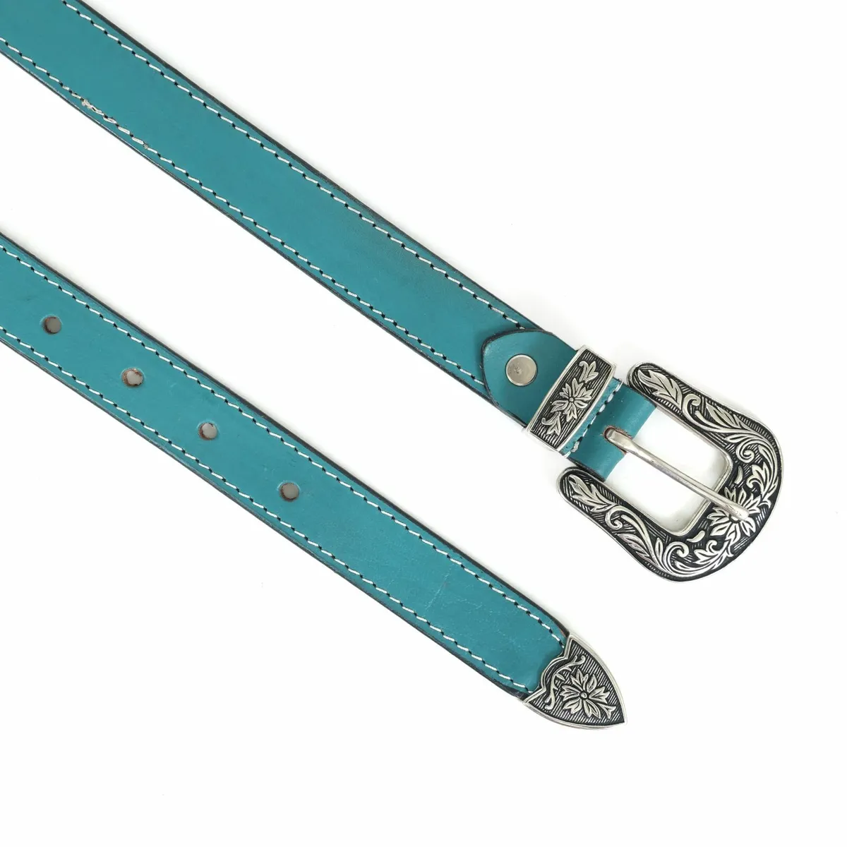 Genuine Leather Western Cowboy Cowgirl Belt - Image 2