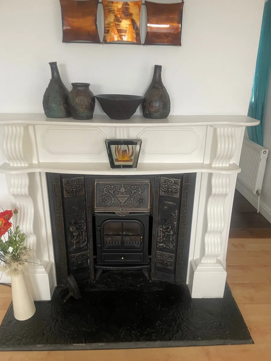 Cast Iron and Wooden Fireplace - Image 2