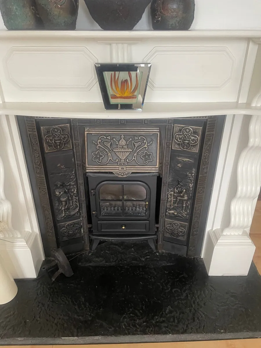 Cast Iron and Wooden Fireplace - Image 4