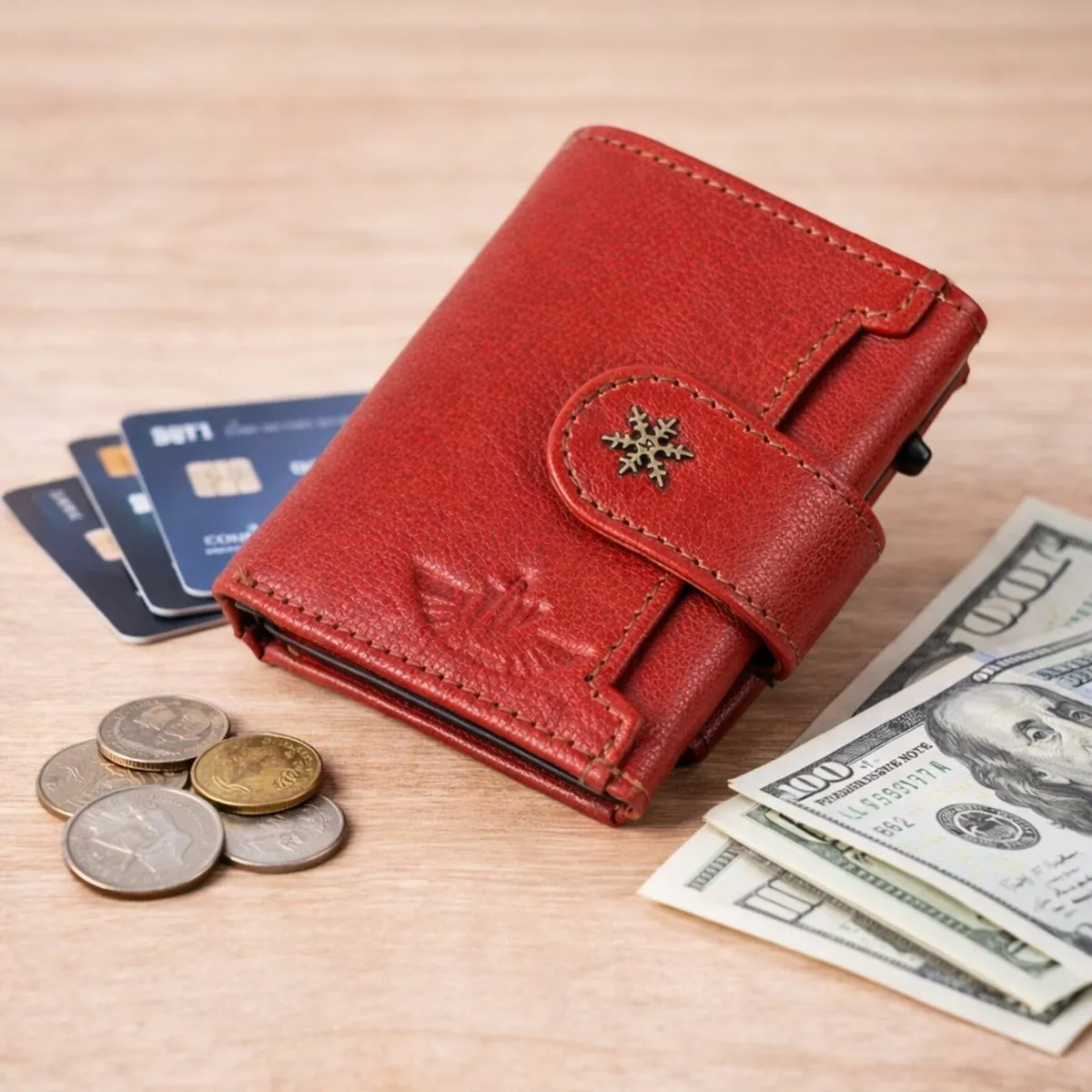 Genuine Leather RFID Blocking Credit Card Case - Image 1