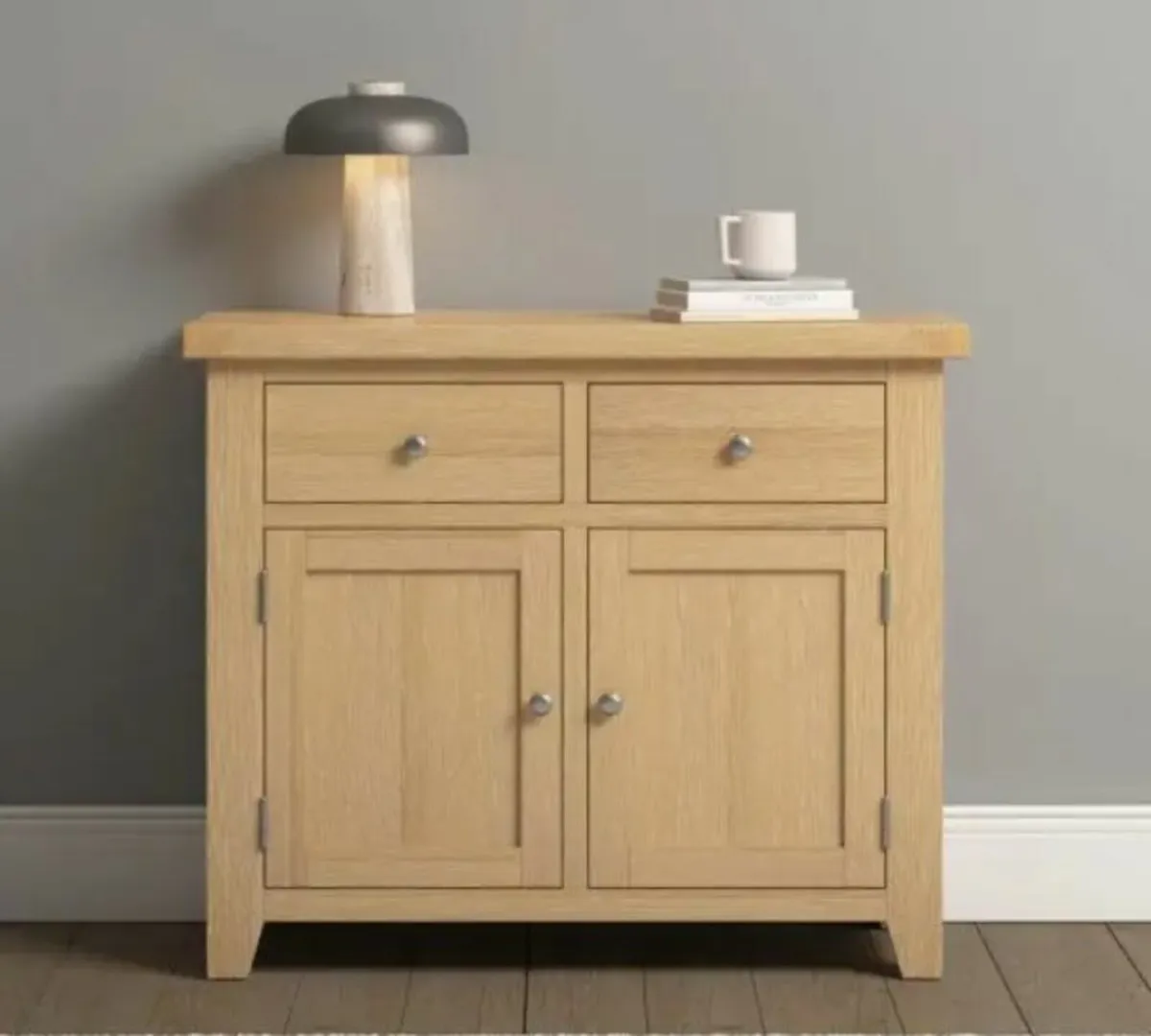 Windsor 2 Door 2 Drawer Sideboard Natural Oak - Image 1