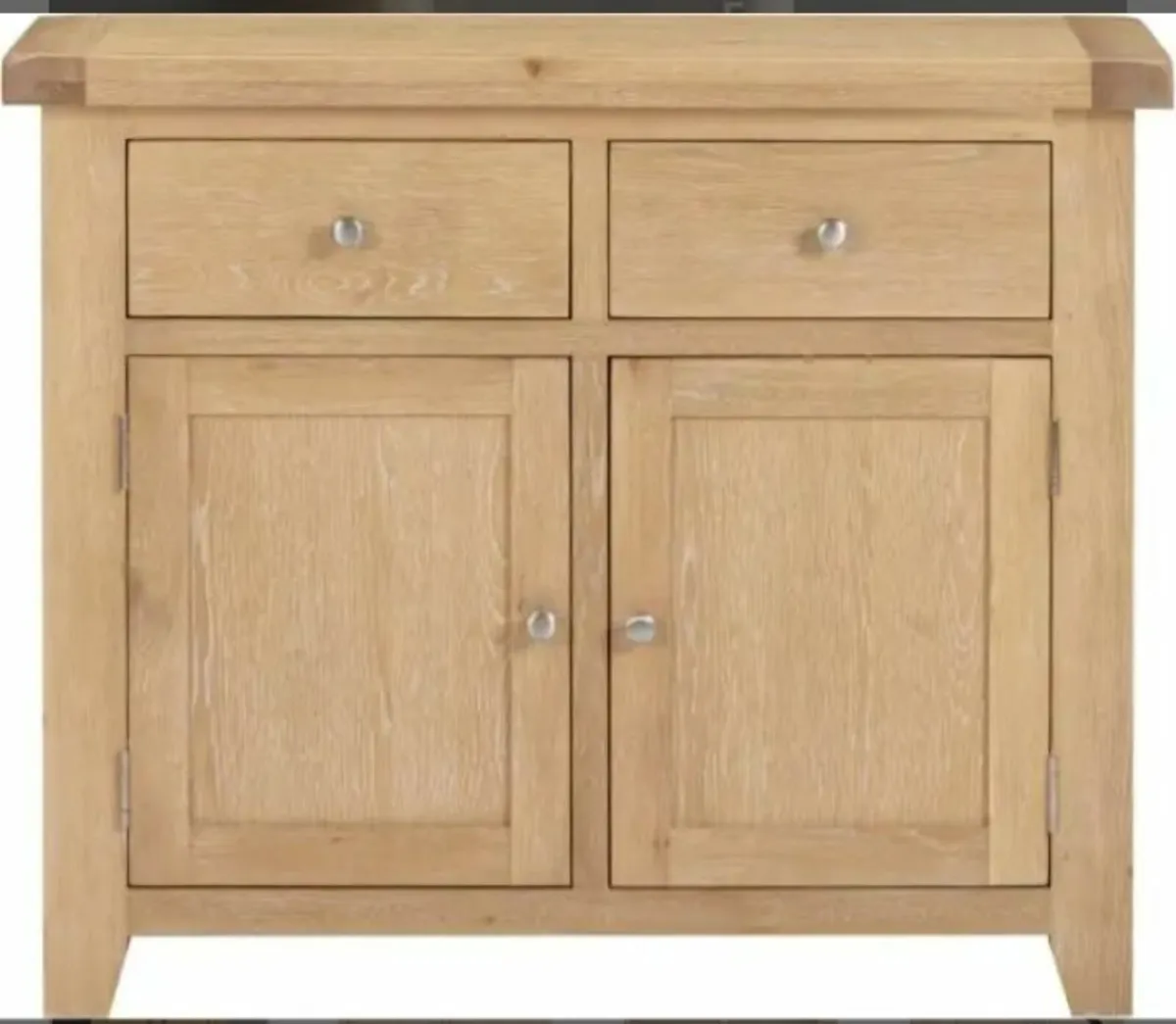 Windsor 2 Door 2 Drawer Sideboard Natural Oak - Image 4