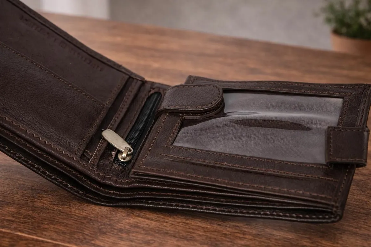 Genuine Leather Biker Chain Unisex Wallet - Image 3