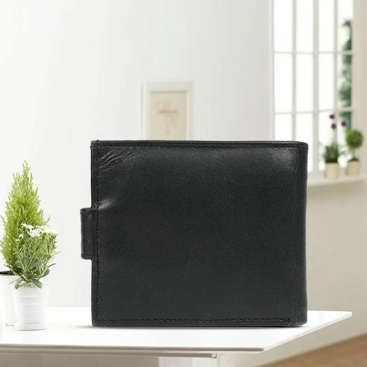 Handmade Genuine Leather RFID Blocking Wallet - Image 2