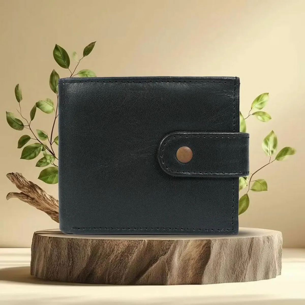 Handmade Genuine Leather RFID Blocking Wallet - Image 1