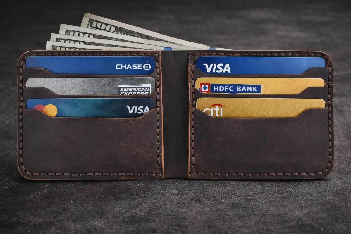 Handmade Genuine Leather RFID Blocking Wallet - Image 4