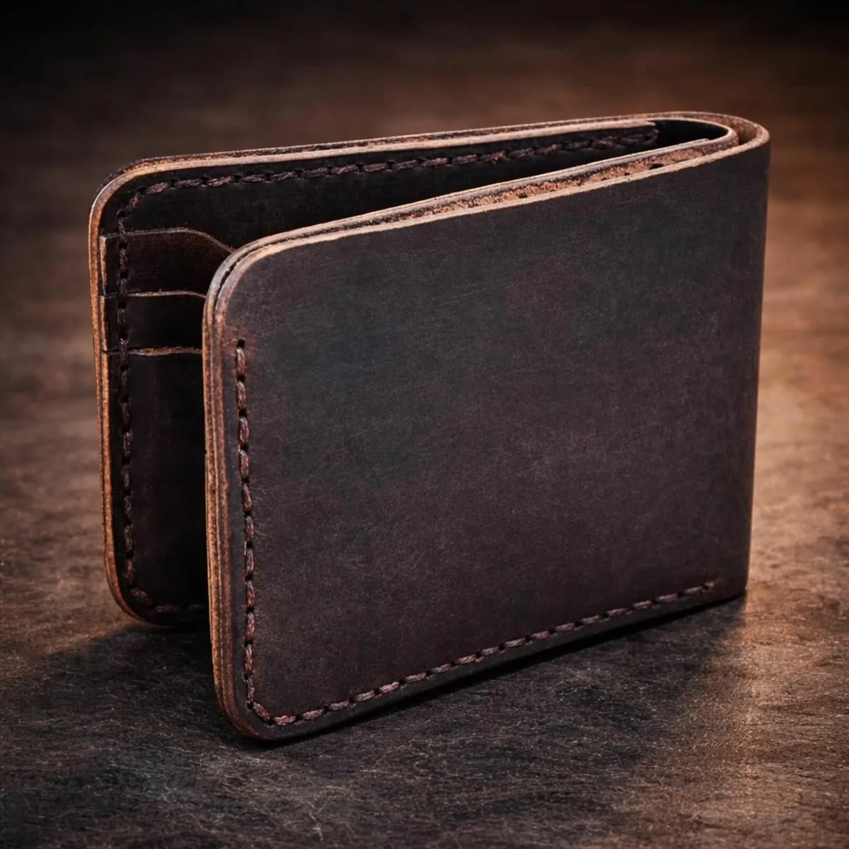 Handmade Genuine Leather RFID Blocking Wallet - Image 2