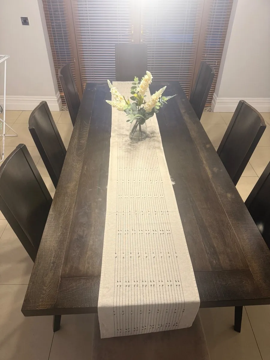 Dining room table and 8 chairs - Image 3