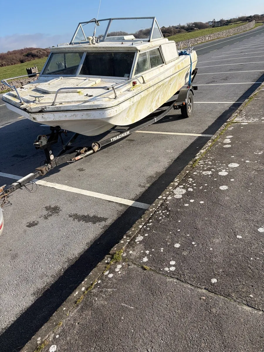 Trailer and  boat nice project boat - Image 1