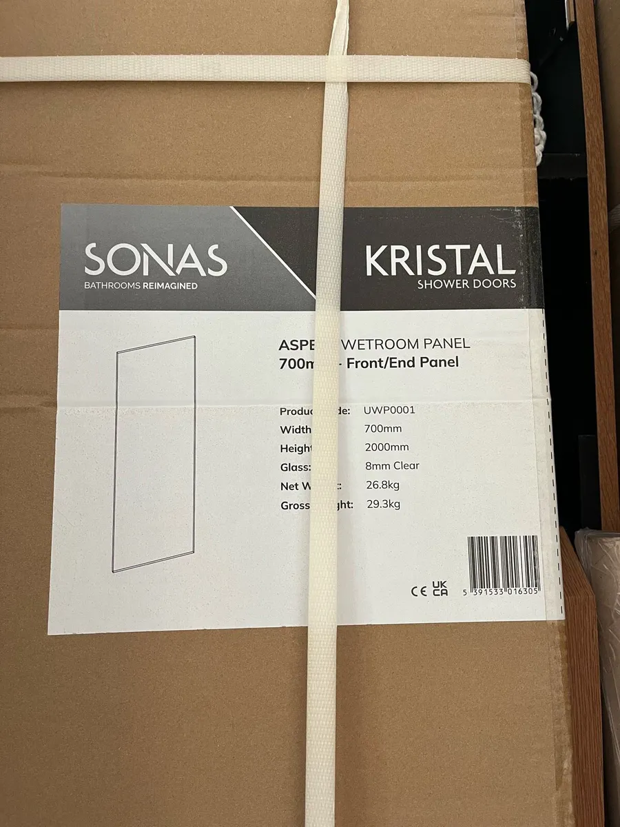 Sonas ASPECT Wetroom Panel 700x2000 chrome - Image 1