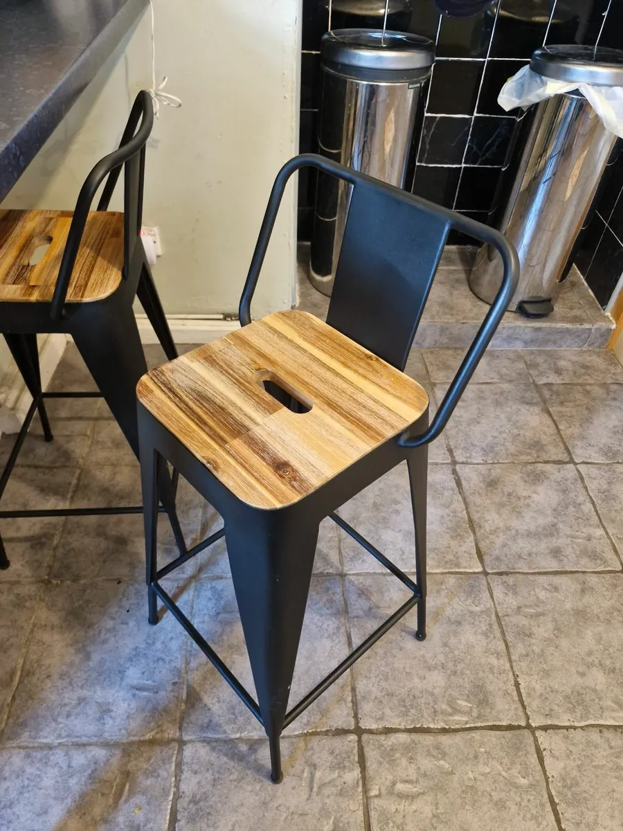 Two kitchen high stools / bar stools - Image 3